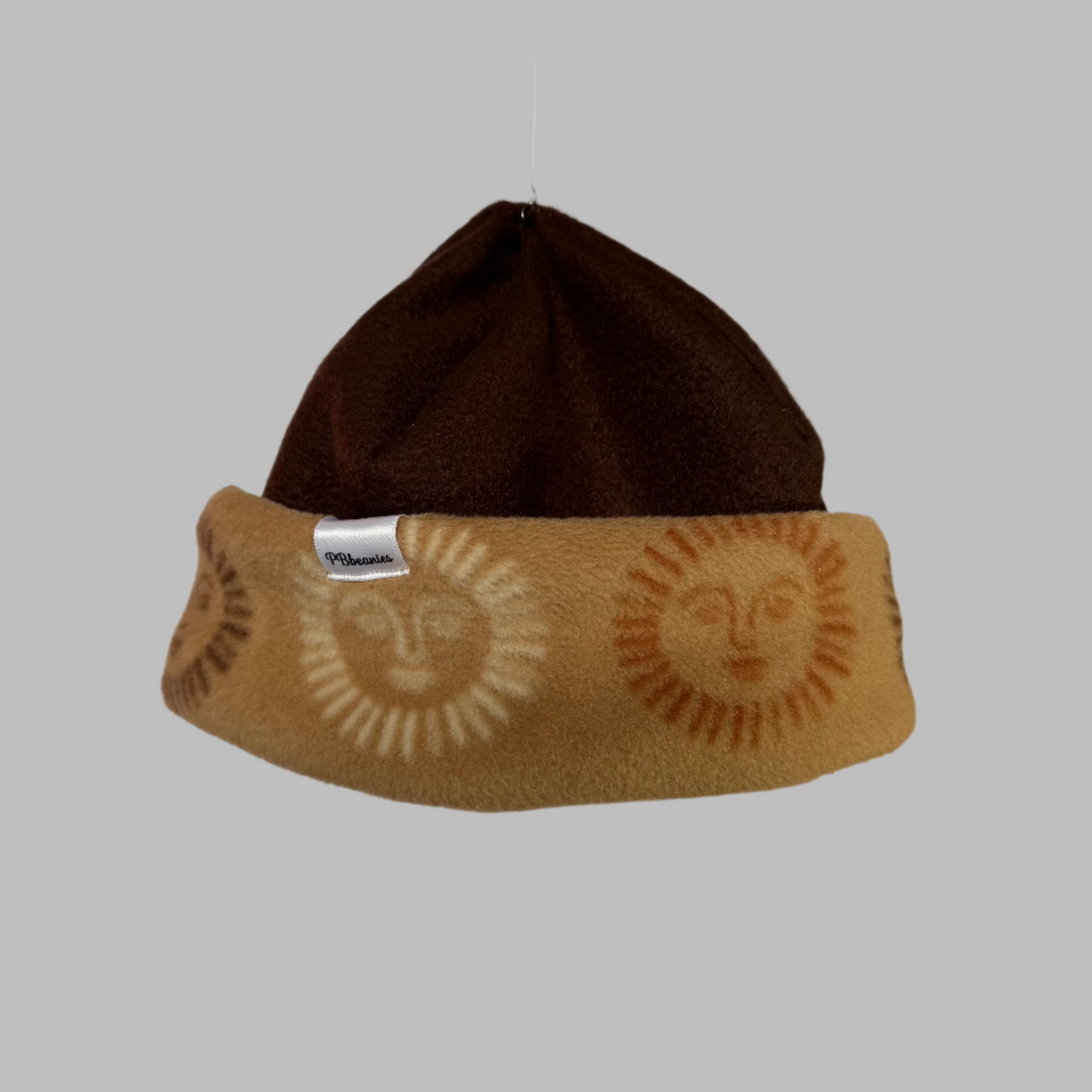 Brown with Coffee Sun Cuff Beanie